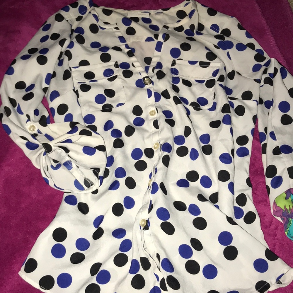 Polka dotted top